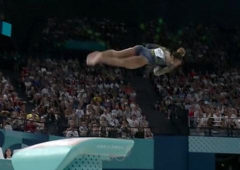 Rebeca Andrade dá show no salto em Paris 2024; veja nota