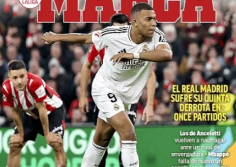 Imprensa espanhola critica Mbappé e destaca má fase do Real Madrid