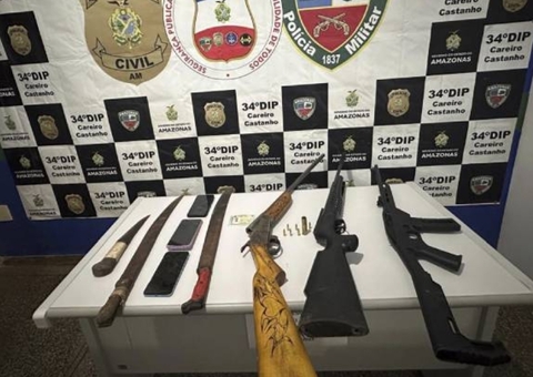 Jovem de 19 anos é detido após disparos e incêndio em Careiro Castanho