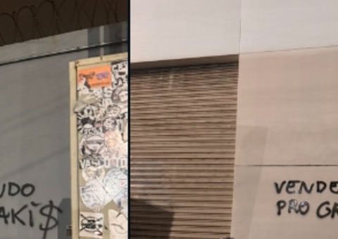 Muro de estádio do Vasco é pichado; veja