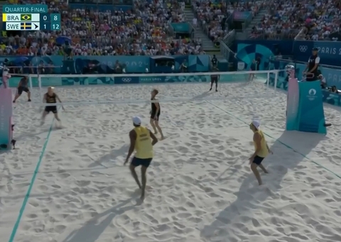 Evandro e Arthur perdem para dupla nº 1 do mundo e deixam Paris sem medalhas