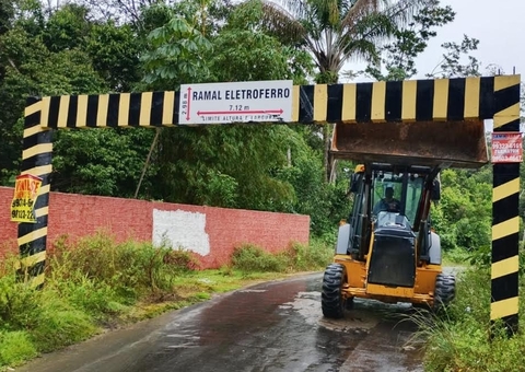 Barreira irregular que impedia circulação de ônibus é derrubada no Tarumã-Açu