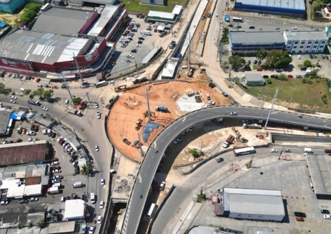 Alteração temporária no tráfego do viaduto Rei Pelé começa domingo; saiba o que muda