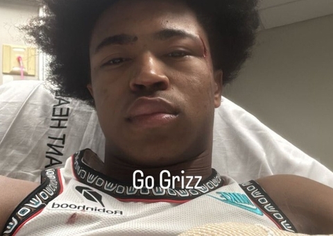 Atleta dos Grizzlies sofre queda grave e quebra pulso; vídeo