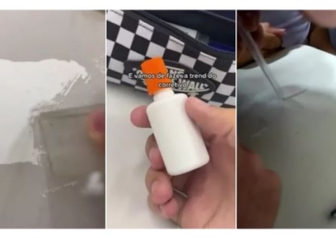 Estudantes cheiram pó de corretivo e postam na internet; Inalação causa danos