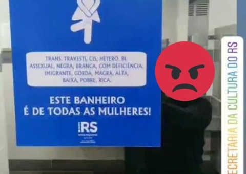 Banheiro feminino no Rio Grande do Sul que inclui trans é criticado por Mario Frias