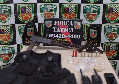 Segurança de boca de fumo é preso com armas e drogas em Manaus