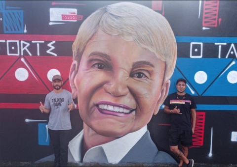 Artistas fazem mural em homenagem ao cantor Zezinho Corrêa