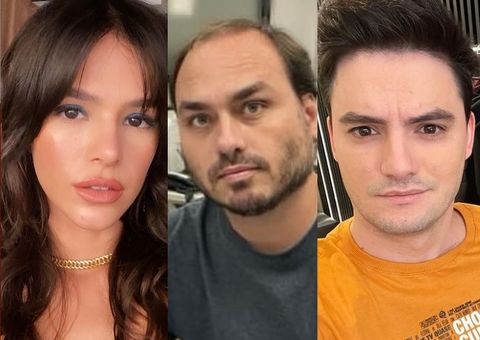 Carlos Bolsonaro abre queixa-crime contra Felipe Neto e Bruna Marquezine