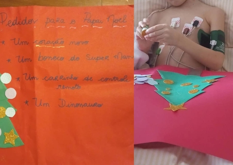 Criança que pediu novo coração ao Papai Noel faz transplante pelo SUS