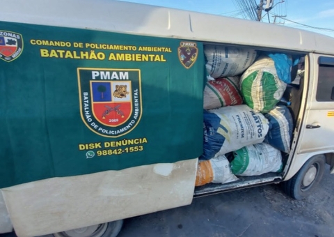 Dupla é presa ao transportar mais de 40 sacas de carvão ilegal na AM-010