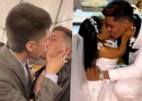 Noivo se pronuncia após beijar amigo na frente da noiva durante festa de casamento