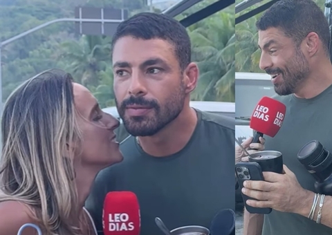 Repórter cheira Cauã Reymond durante entrevista após polêmica de 'cecê' com Bella Campos