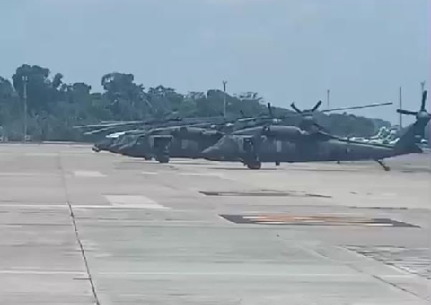 Vídeos mostram forte esquema de segurança para receber Joe Biden no aeroporto de Manaus