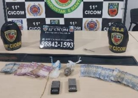 Dupla é presa enquanto vendia cocaína em bar no bairro Glória 