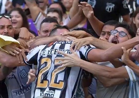 Ceará constrói vantagem no primeiro tempo e vence o Santos pelo Brasileirão