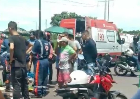 Idoso morre ao ser atropelado por motoboy em avenida no Aleixo