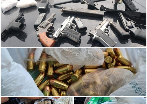 Polícia prende criminosos e tira arsenal de guerra das ruas de Manaus