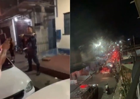 Abordagem policial termina em tumulto e conflito com moradores na Compensa; vídeo