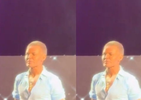 Eduardo Costa fica paralisado no palco e chama atenção por aparência; vídeo