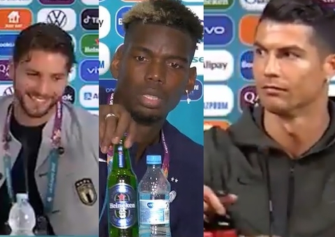 Locatelli e Pogba repetem ato de Cristiano Ronaldo em polêmica com Coca