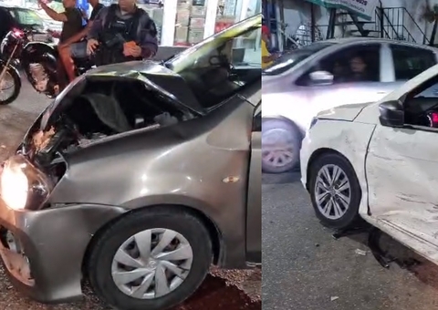 Acidente em cruzamento deixa dois feridos na Cidade Nova