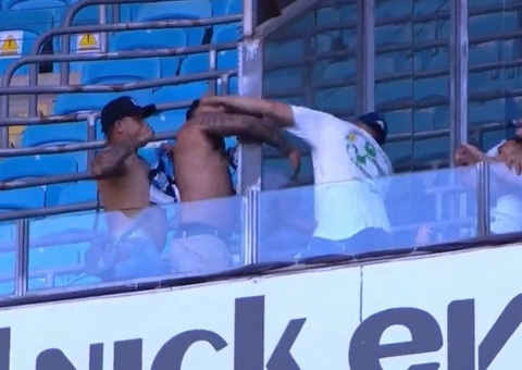 Jogo do Grêmio e Palmeiras termina em pancadaria; veja vídeo