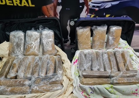 Passageiro é preso com 37 kg de drogas em malas no aeroporto de Manaus