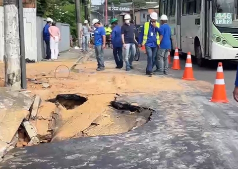 Rompimento de rede de distribuição deixa 10 bairros sem água em Manaus