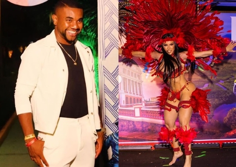 Em Parintins, ex-bbb Davi dá cantada em dançarina do Garantido sósia de Isabelle Nogueira