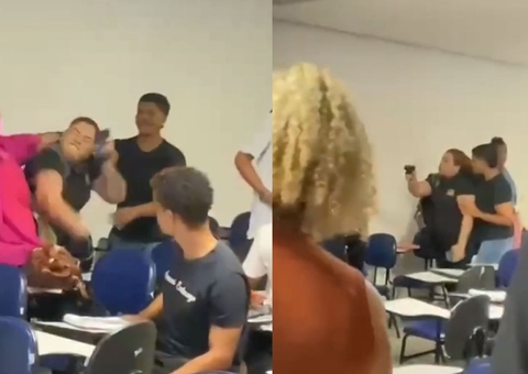 Estudante saca arma durante briga com colega em faculdade; vídeo