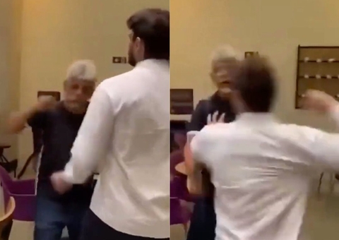 Vídeo: Gerente de loja e cliente trocam socos durante discussão em shopping