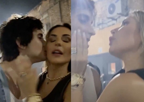 Deolane e Fiuk são flagrados em clima de romance durante show