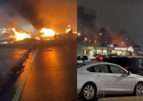 Avião que explodiu próximo a shopping nos EUA estava com criança e outras 5 pessoas a bordo