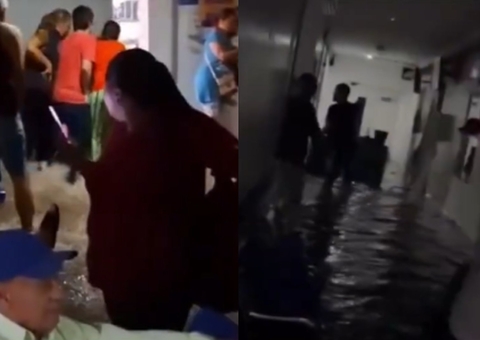 UBS é invadida por água durante chuva e pacientes ficam ilhados em SP