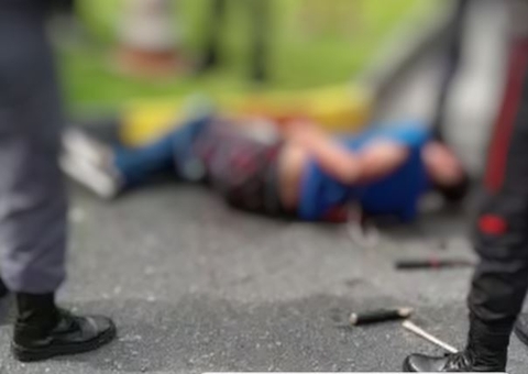 Assaltantes são espancados no estacionamento de shopping após arrastão em Manaus