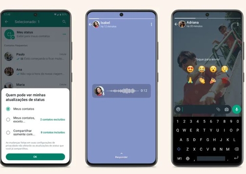 Áudios, reações, privacidade, veja os novos recursos do 'status' do WhatsApp