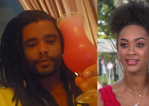 Diogo Almeida faz brinde após eliminação de Aline e ex-sister reage