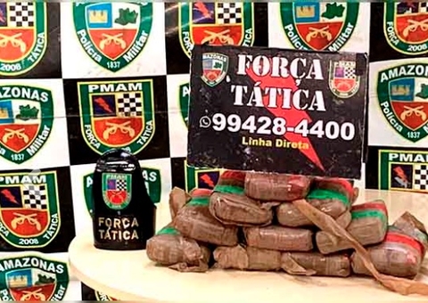 Homem é preso em táxi com 10kg de drogas em Manaus