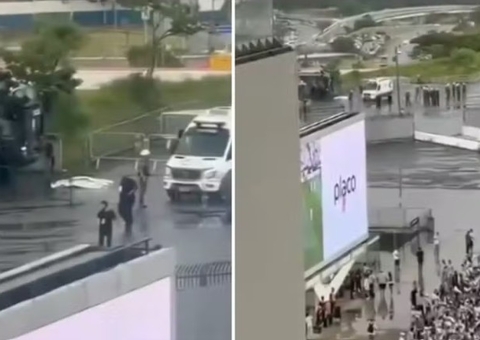 Torcedor morre ao ser atropelado por caminhão da Tropa de Choque em estádio em SP
