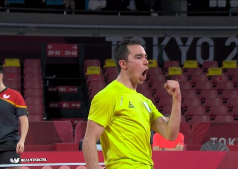 Após fazer história, Hugo Calderano é eliminado por alemão no tênis de mesa