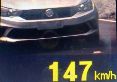 Motorista é multado após carro ser flagrado a quase 150 km/h na BR-174