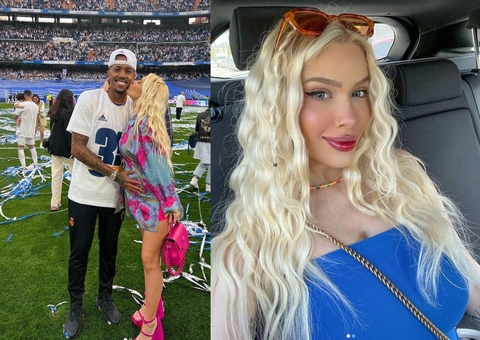 Namorada de Éder Militão rebate críticas por platinar cabelo durante gravidez