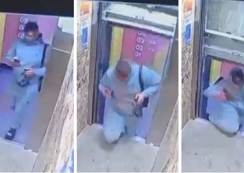 Elevador falha e homem quase tem a cabeça esmagada; veja vídeo