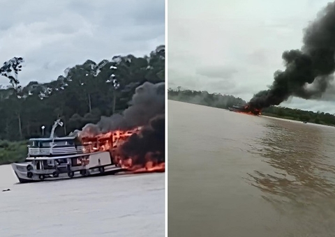 Quatro jovens ficam feridos em explosão de barco no Amazonas