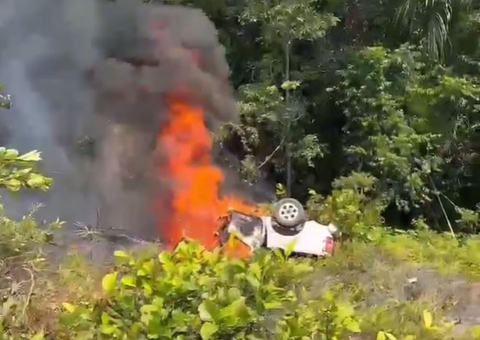 Motorista de caminhonete envolvido em acidente na BR-174 morre carbonizado