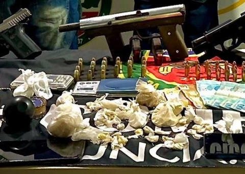 Homens são presos com submetralhadora e arma a laser no bairro União 