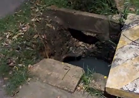 Motociclista vai parar dentro de bueiro durante acidente em Itacoatiara