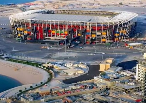 Estádio de jogo do Brasil em Doha parece de Lego e acaba depois da Copa