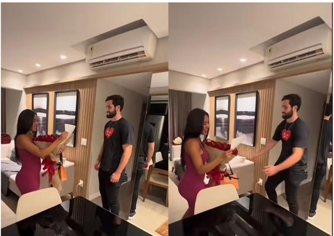 Vídeo mostra pedido de namoro de ex-BBB Mateus à Isabelle